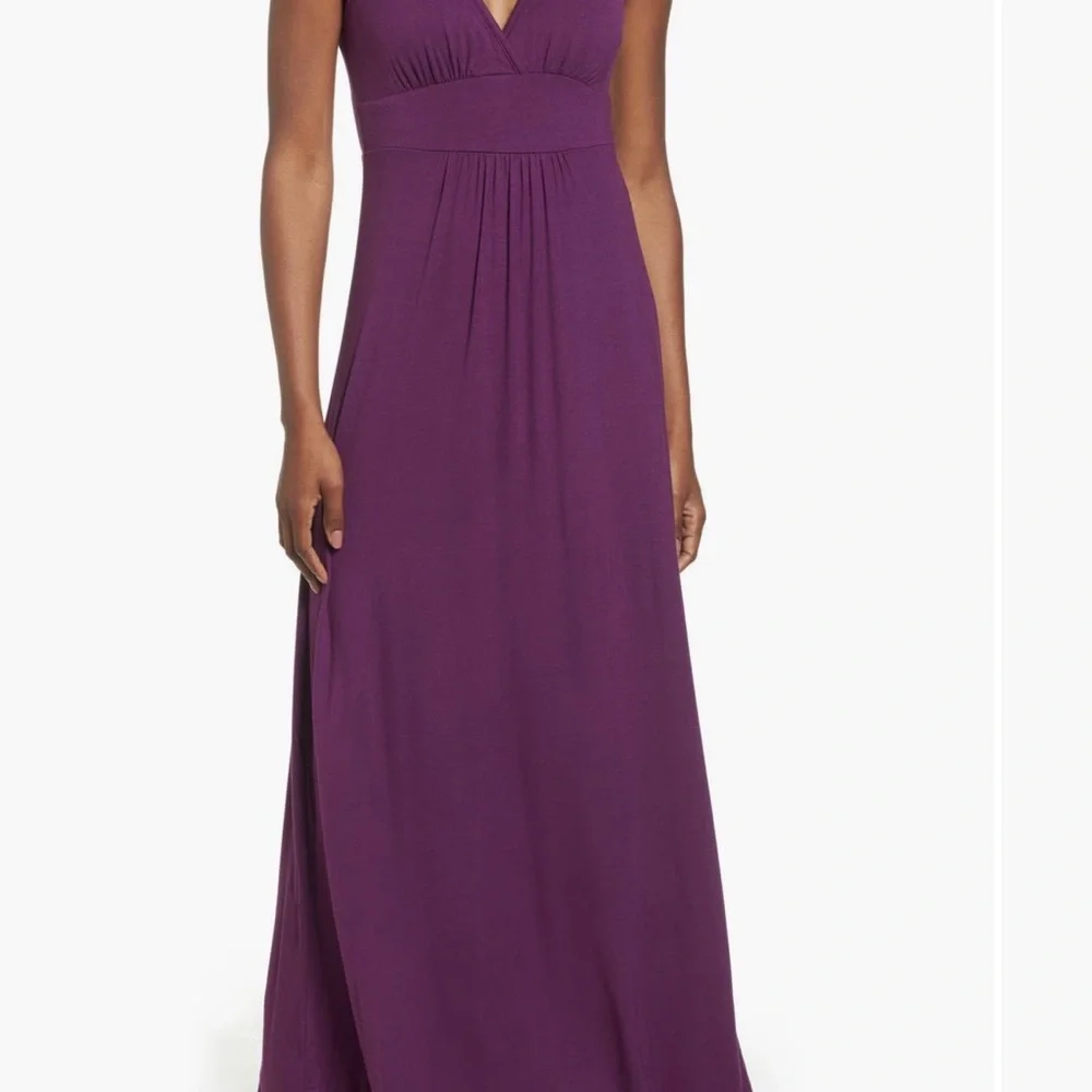 Loveappella Deep Purple Maxi Dress - Picture 4 of 4